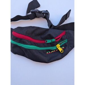 Dakine Rasta Black Fanny Pack Waist Bag Pouch with Red Green Yellow